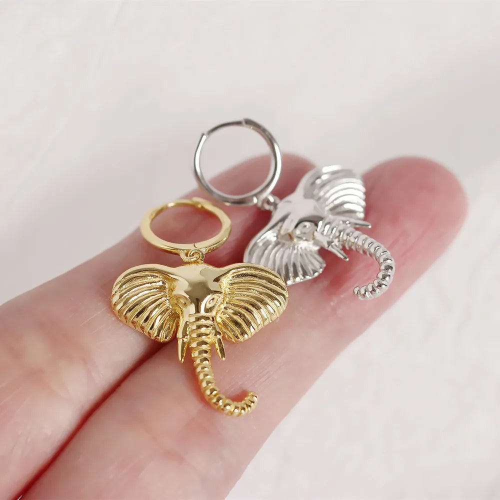 Boucles d'oreilles Cercles Charme Éléphant