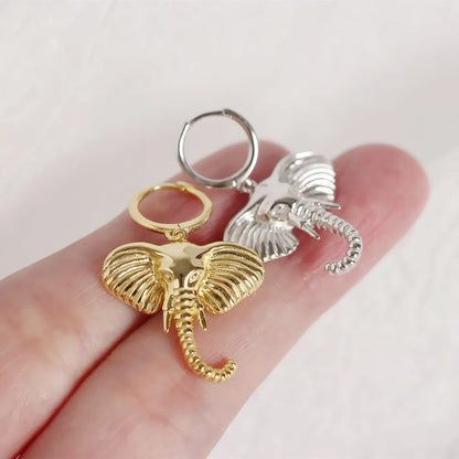 Boucles d'oreilles Cercles Charme Éléphant