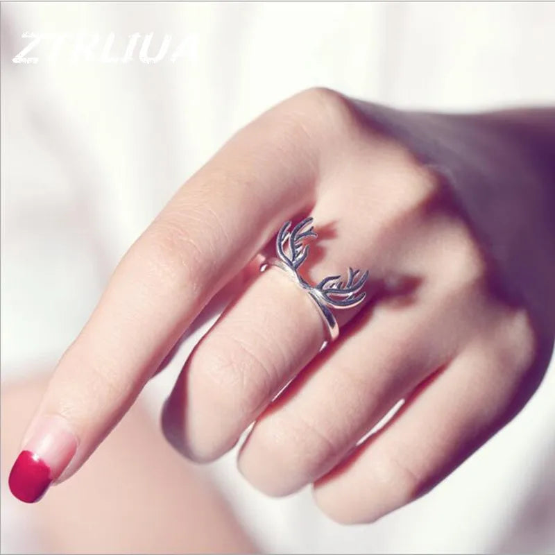 Bague Bois de Cerf Argent Sterling