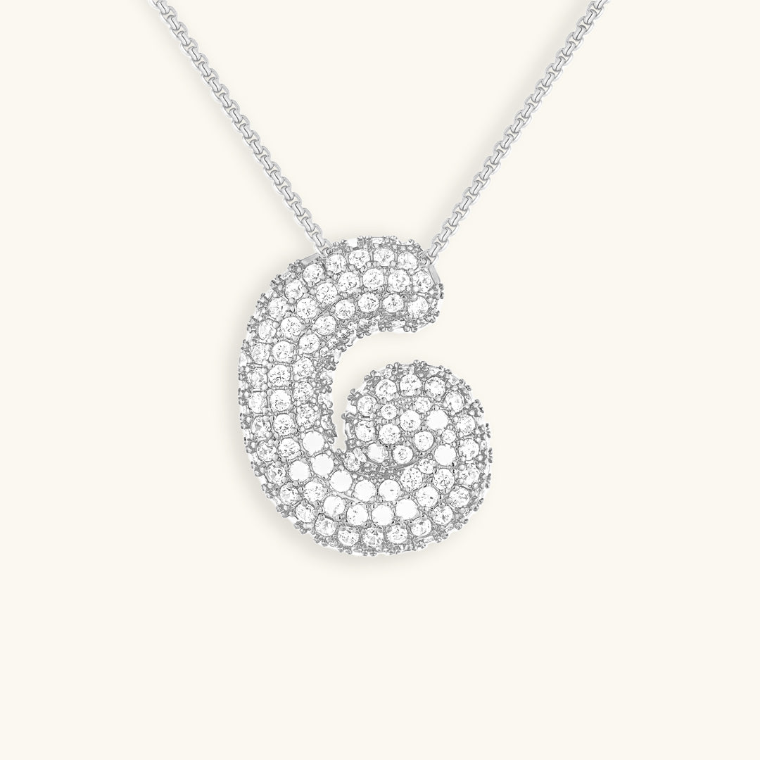 Collier initiale avec bulles Hailey