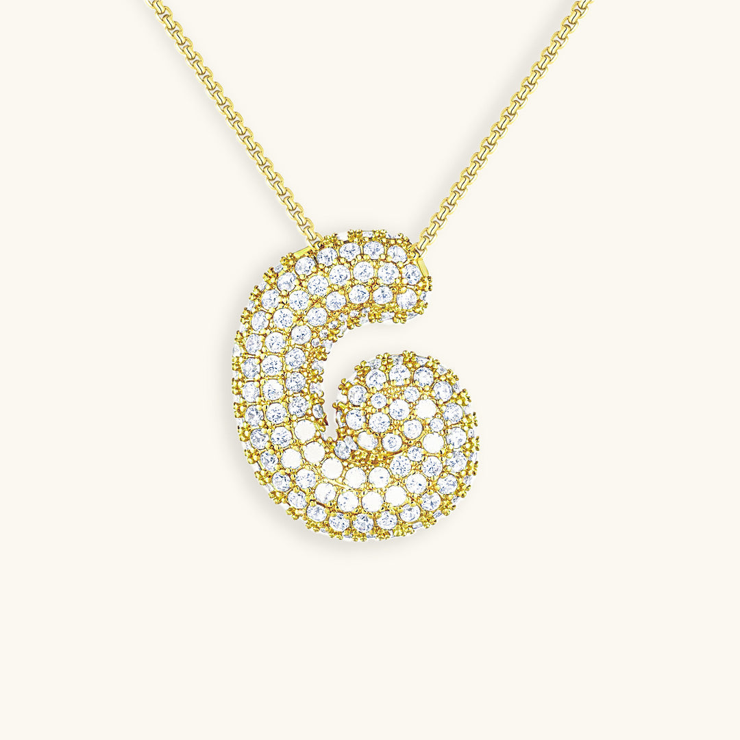 Collier initiale avec bulles Hailey