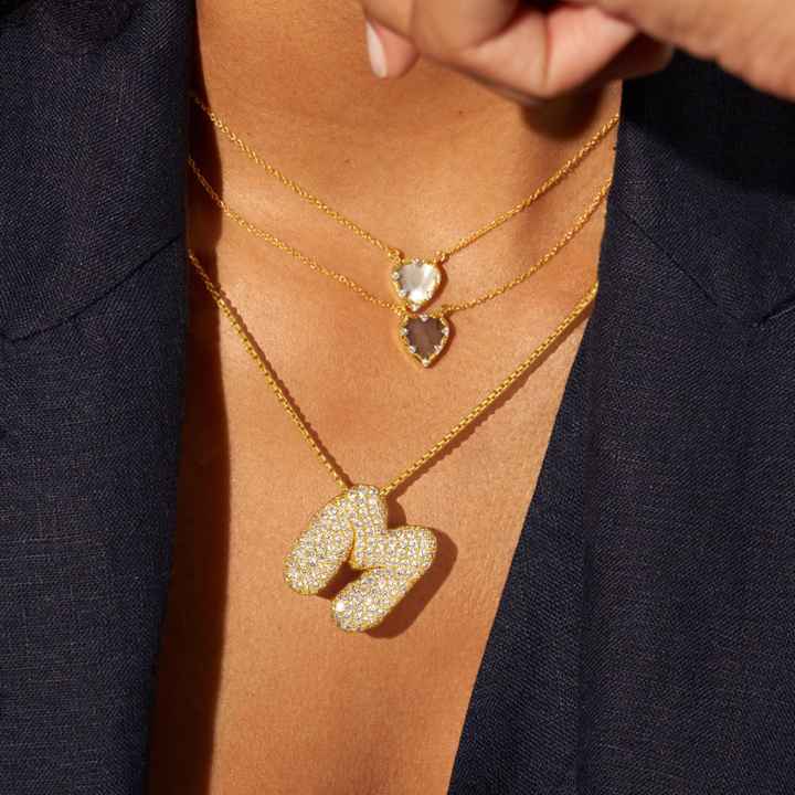 Collier initiale avec bulles Hailey