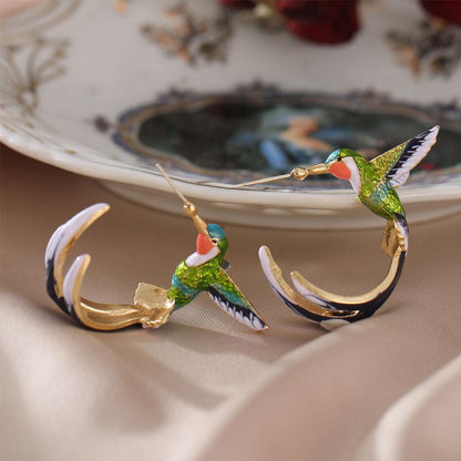 Boucles d'oreilles Colibri Créatives Uniques