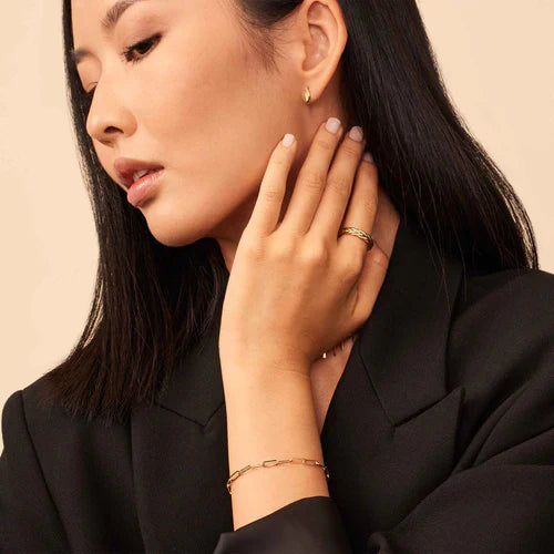 Bracelet Venice Link | Or Blanc
