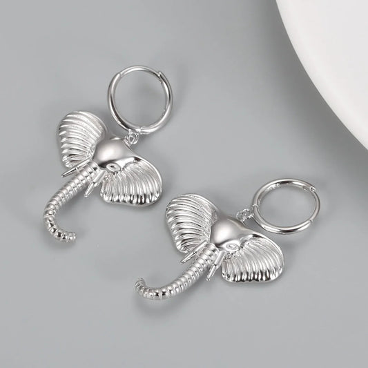 Boucles d'oreilles Cercles Charme Éléphant
