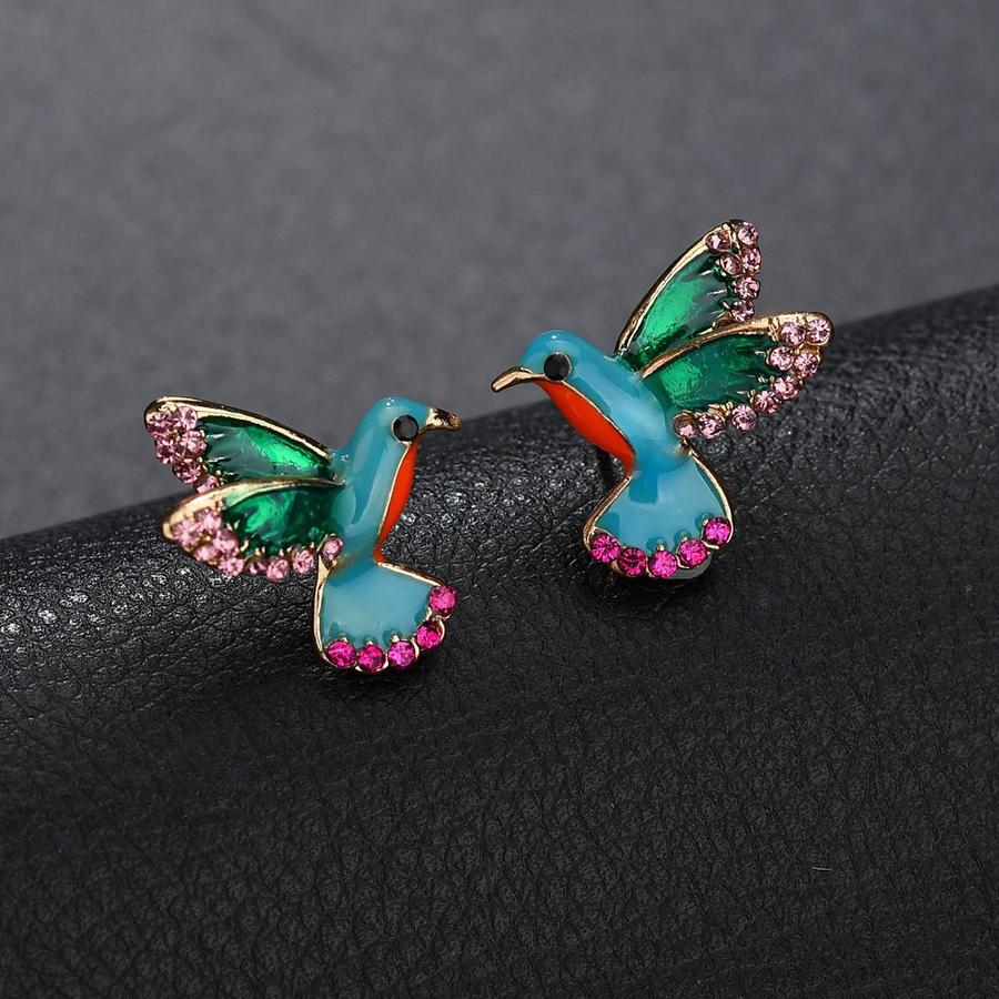 Boucles d'Oreilles Cristal Colibri