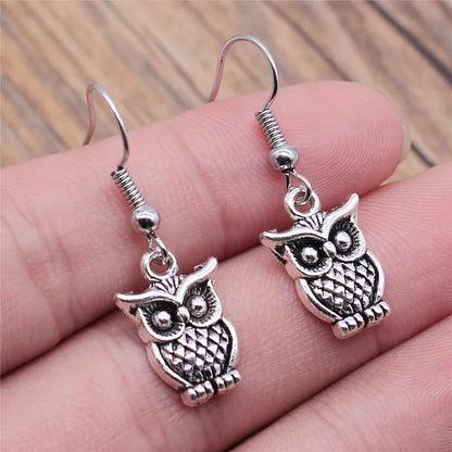 Boucles d'oreilles Tomettes Hibou Bohème Vintage