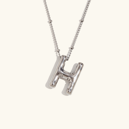 Collier personnalisé initiale avec bulles