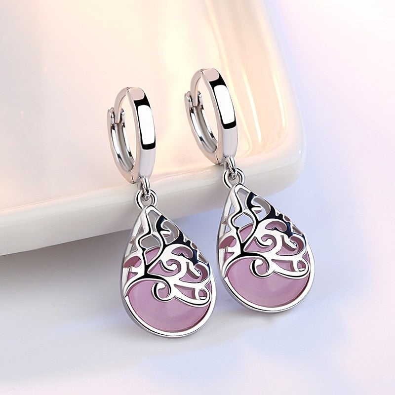 Boucles d'Oreilles Arbre de Vie en Argent 925