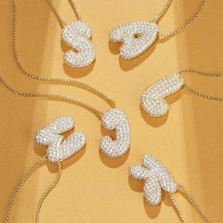 Collier initiale avec bulles Hailey