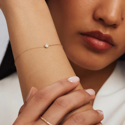 Bracelet avec Pierre de Moisanite Cléa | Or