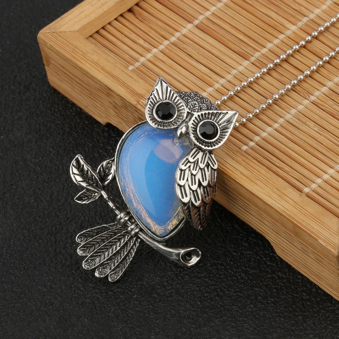 Collier Pendentif Sagesse Hibou Cristal