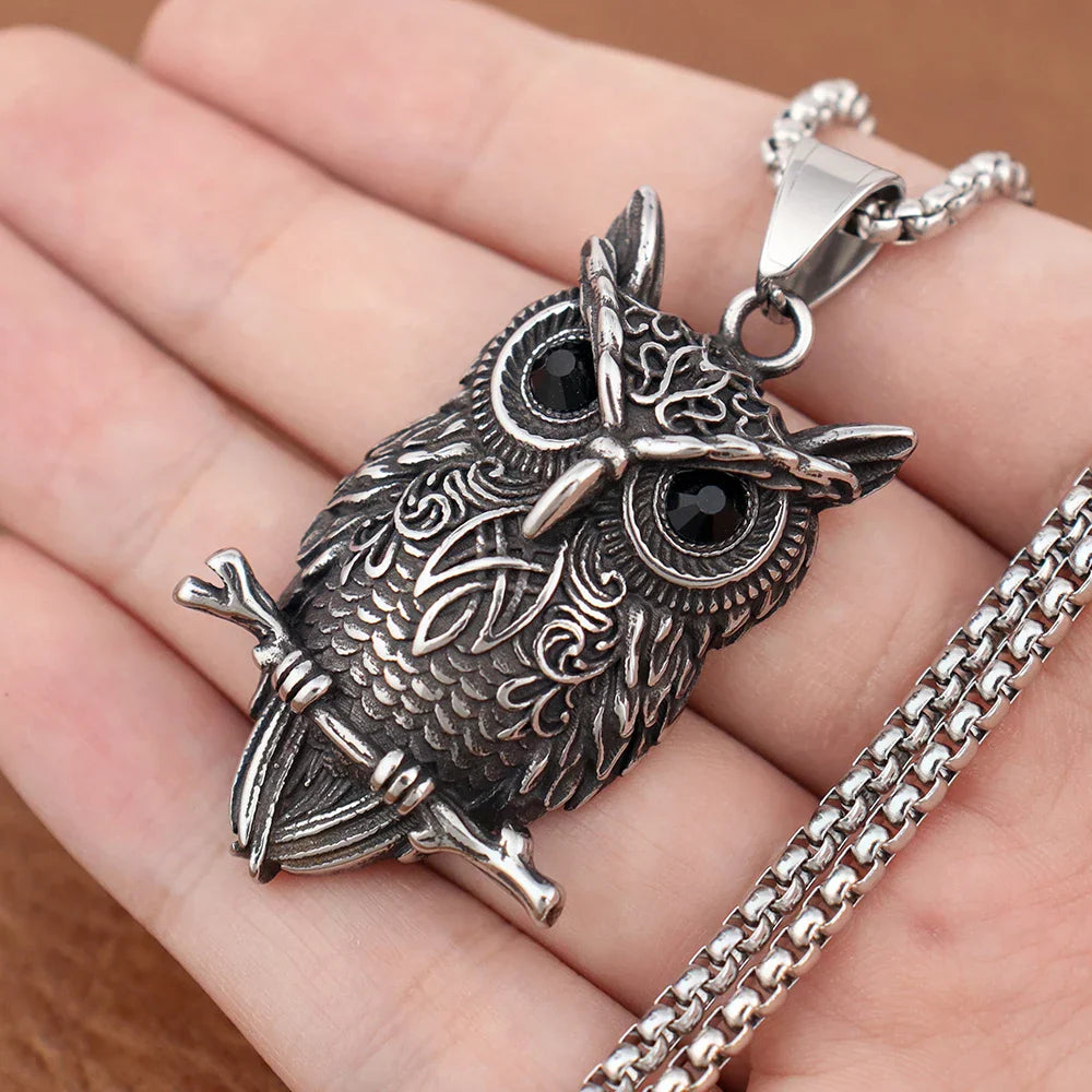 Collier Pendentif Sagesse Hibou Vintage
