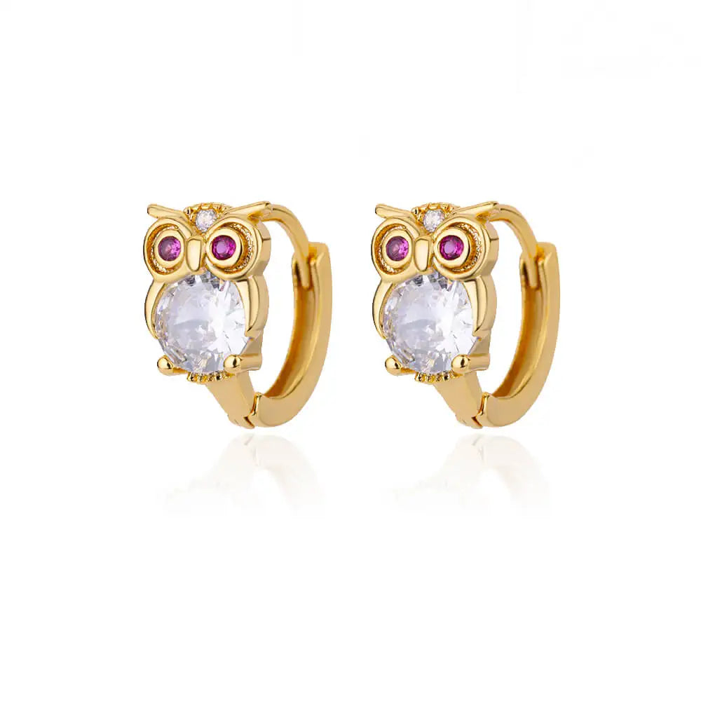Boucles d'oreilles Cercles Animal Cristal