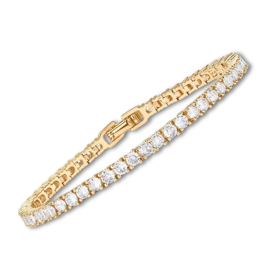 Bracelet Tennis | Or Blanc