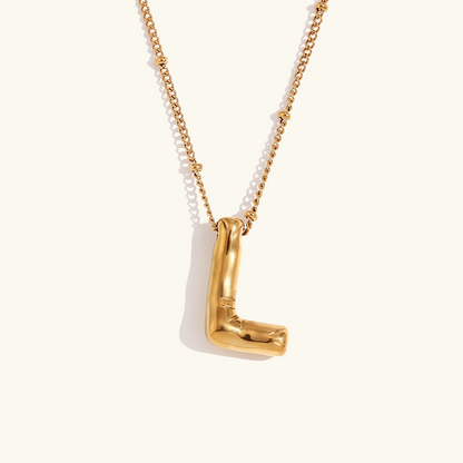 Collier personnalisé initiale avec bulles