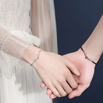 Bracelet Cœur Bois de Cerf avec Zircon