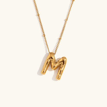 Collier personnalisé initiale avec bulles