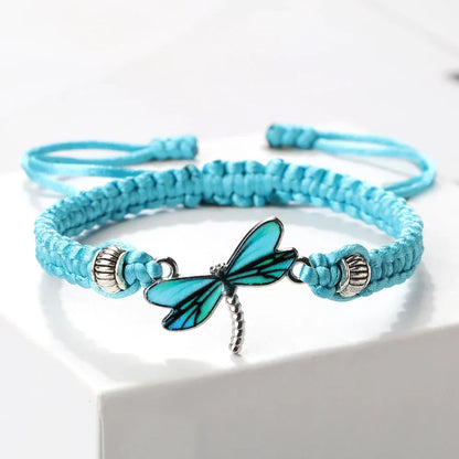 Bracelet Tissé Main Rêves de Libellule