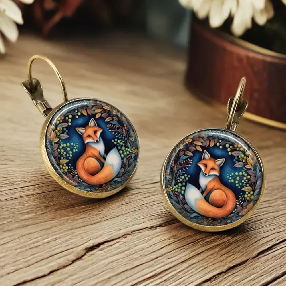Boucles d'oreilles Dôme de Verre Animal Fantaisiste