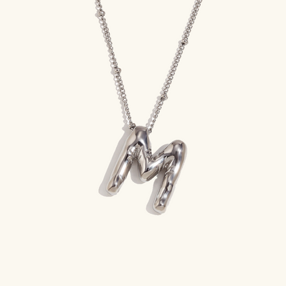 Collier personnalisé initiale avec bulles