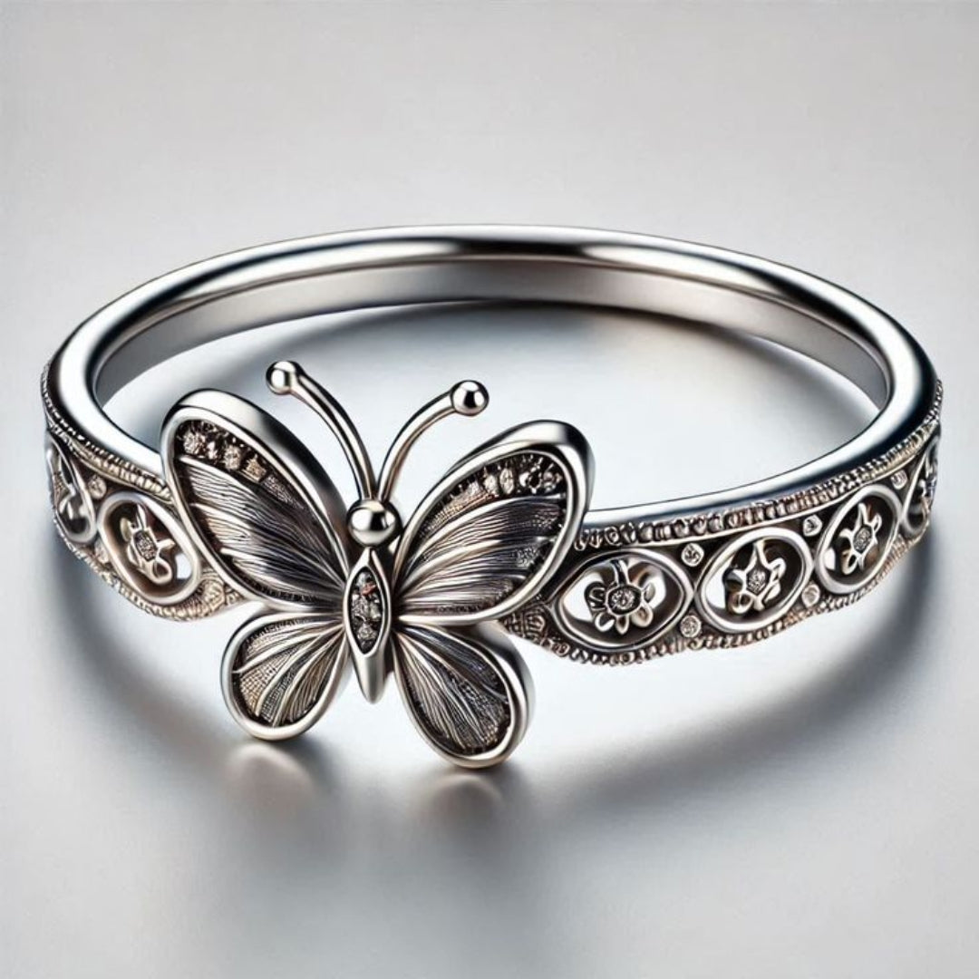 Bague Papillon Argent Exotique