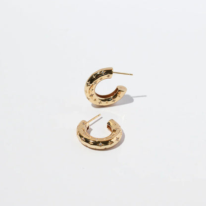 Boucles d'oreilles cercle Cosmiques | Or