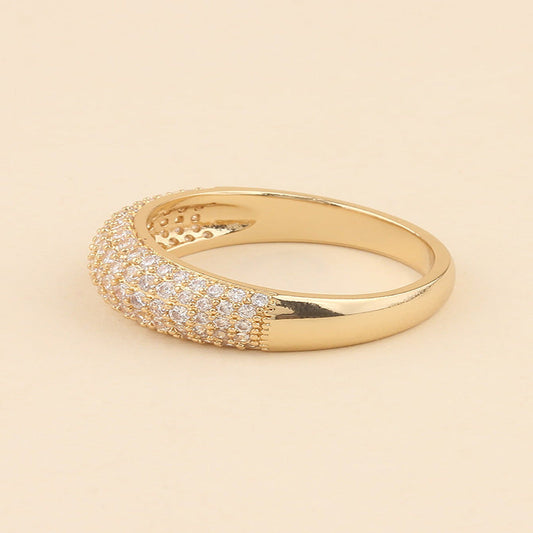 Bague Dôme de Cristal dorée