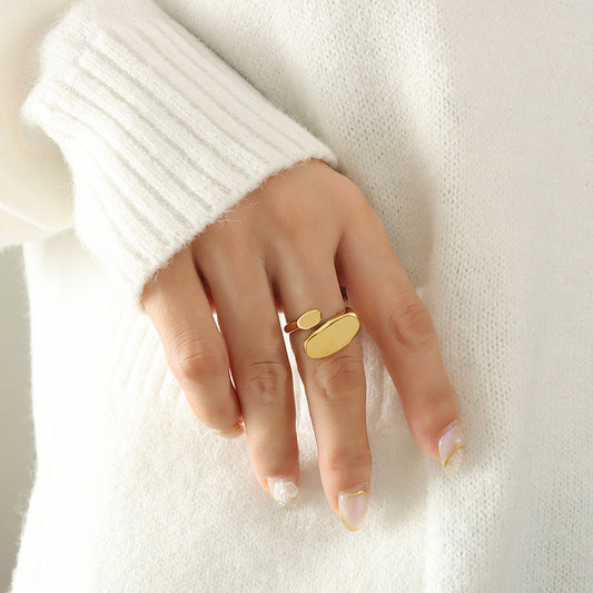 Bague minimaliste dorée Odyssey