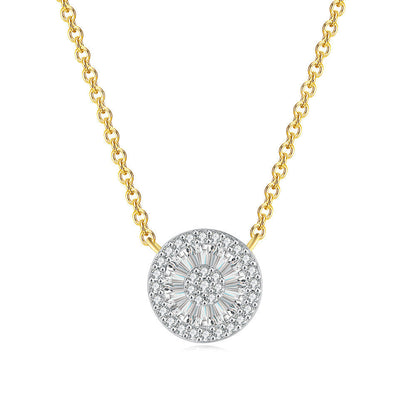 Collier doré cristal rond Anne-Marie