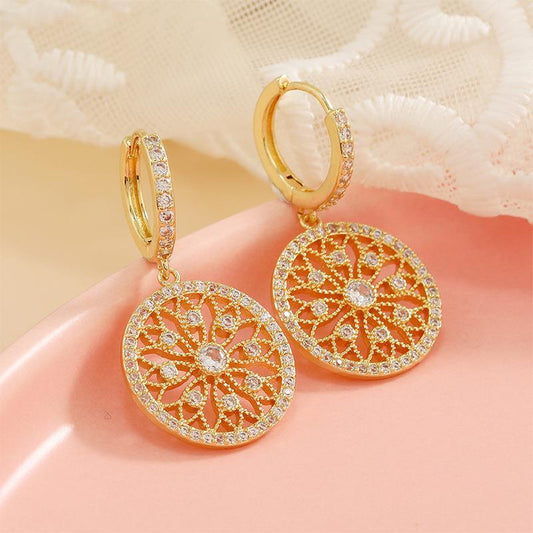 Boucles d'oreilles plaquées or Kaléidoscope