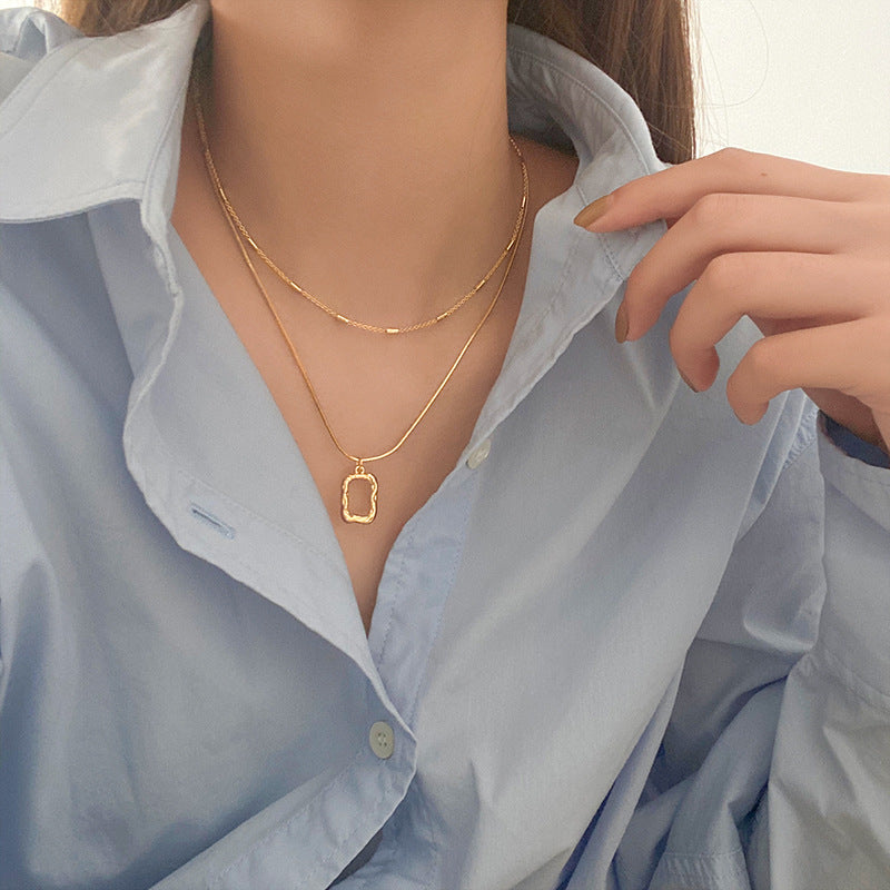 Pendentif Abigail chaînes superposées