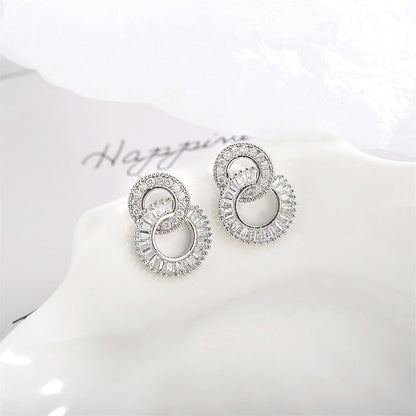 Boucles d'oreilles cercles entrelacés Elise