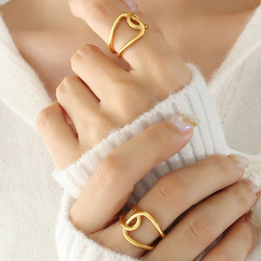 Bague nœud doré Alina