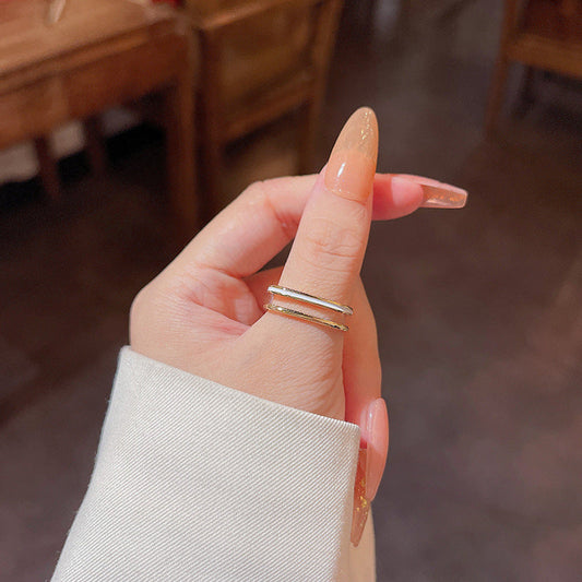 Bague géométrique dorée Olivia
