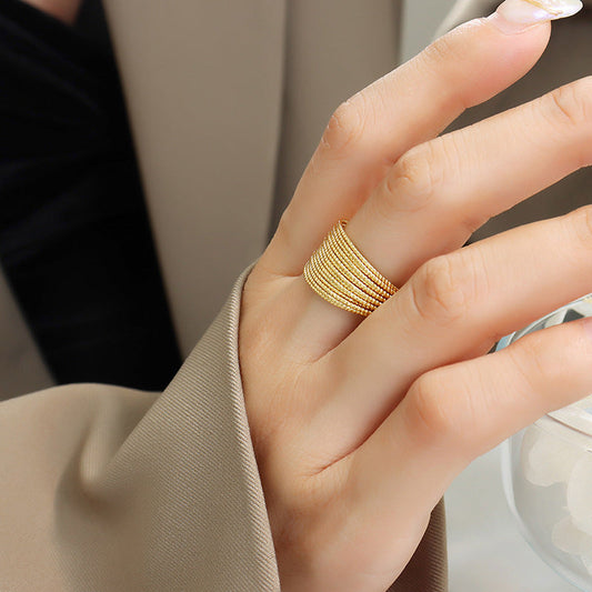 Bague ouverte dorée Vera