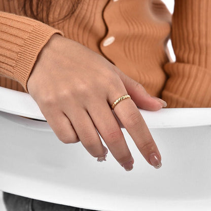 Bague dorée Orbit Echo