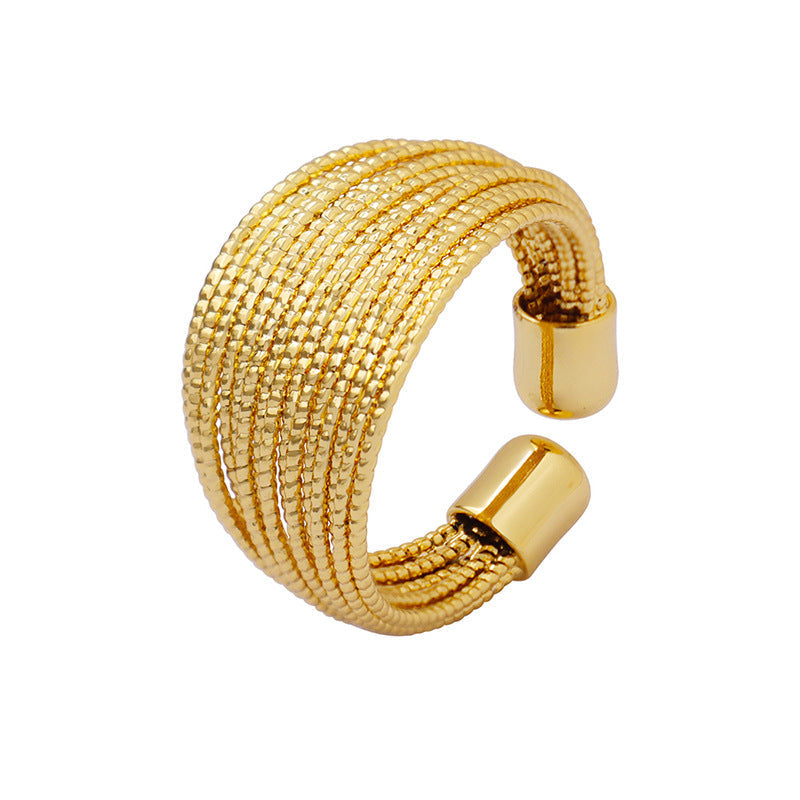 Bague ouverte dorée Vera