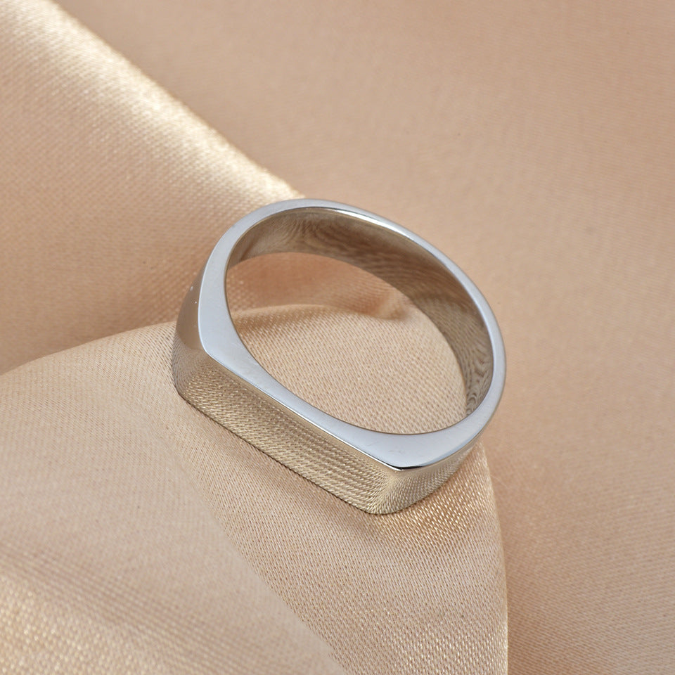 Bague rectangulaire sceau