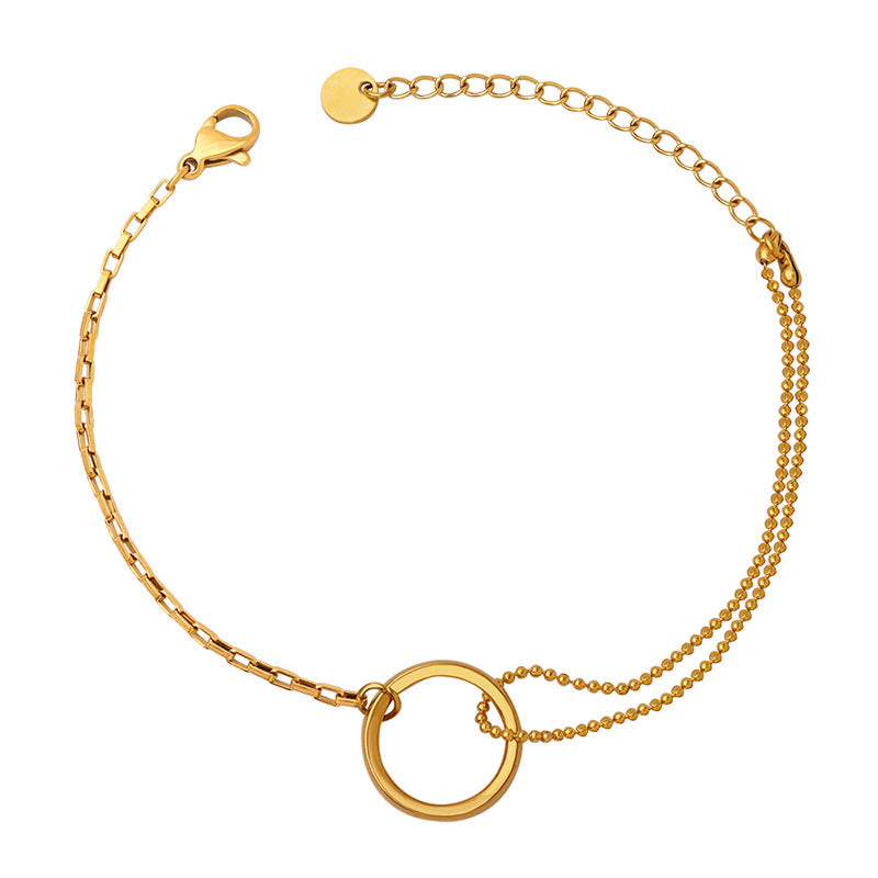 Bracelet anneaux dorés Luria