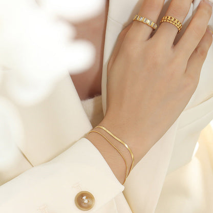 Bracelet doré double couche Classia