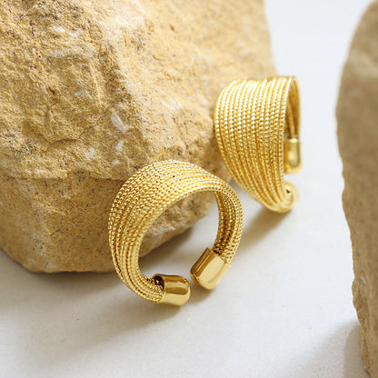 Bague ouverte dorée Vera