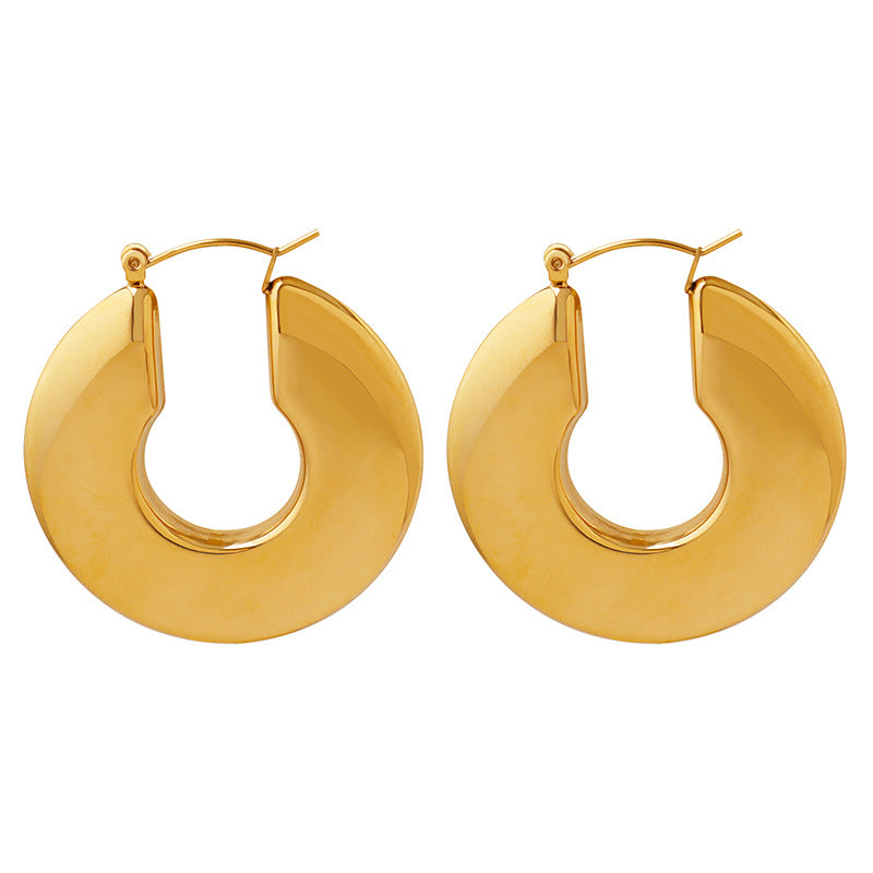 Boucles d'oreilles anneau doré Sol