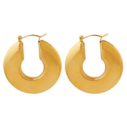 Boucles d'oreilles anneau doré Sol