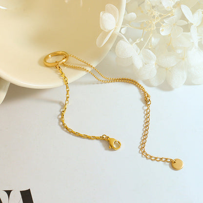 Bracelet anneaux dorés Luria
