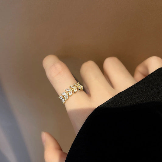 Bague olive dorée Matilda