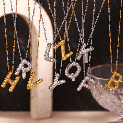 Collier personnalisé initiale avec bulles