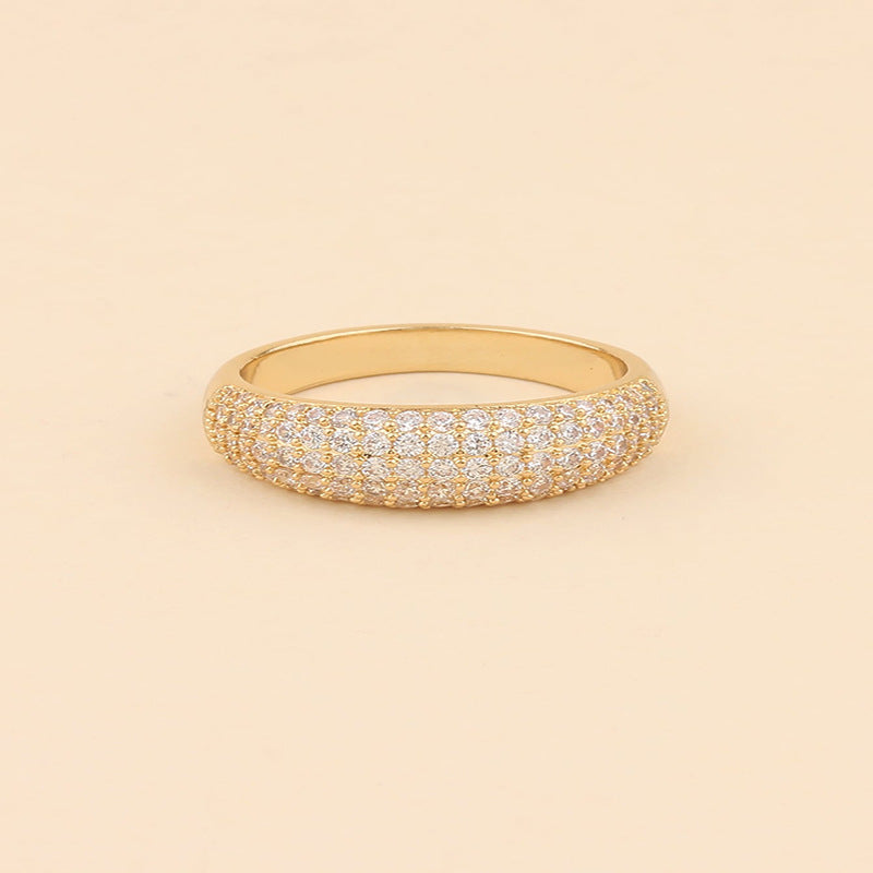 Bague Dôme de Cristal dorée