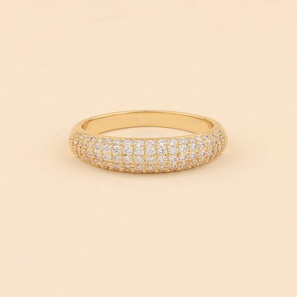 Bague Dôme de Cristal dorée