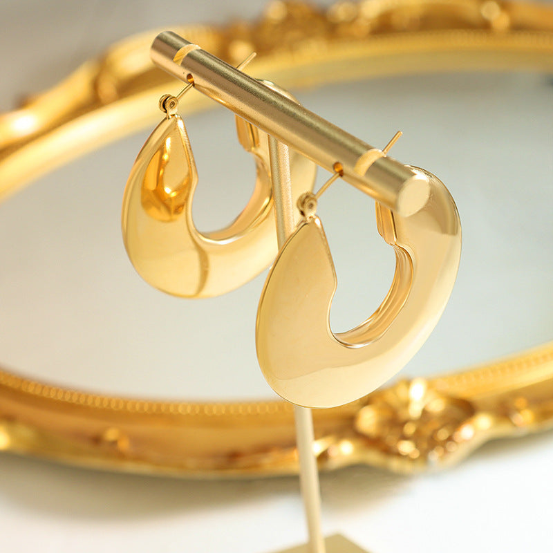 Boucles d'oreilles anneau doré Sol